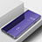 Handytasche Stand Schutzhülle Leder Rahmen Spiegel Tasche für Samsung Galaxy A70 Violett