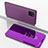 Handytasche Stand Schutzhülle Leder Rahmen Spiegel Tasche für Samsung Galaxy A81 Pink