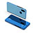 Handytasche Stand Schutzhülle Leder Rahmen Spiegel Tasche für Samsung Galaxy A8s SM-G8870 Blau