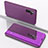 Handytasche Stand Schutzhülle Leder Rahmen Spiegel Tasche für Samsung Galaxy Note 10 5G Violett