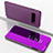 Handytasche Stand Schutzhülle Leder Rahmen Spiegel Tasche für Samsung Galaxy S10 5G Violett