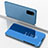 Handytasche Stand Schutzhülle Leder Rahmen Spiegel Tasche für Samsung Galaxy S20 5G Blau