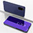 Handytasche Stand Schutzhülle Leder Rahmen Spiegel Tasche für Samsung Galaxy S20 5G Violett