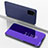 Handytasche Stand Schutzhülle Leder Rahmen Spiegel Tasche für Samsung Galaxy S20 Plus 5G Violett