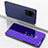 Handytasche Stand Schutzhülle Leder Rahmen Spiegel Tasche für Samsung Galaxy S20 Ultra 5G Violett