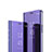 Handytasche Stand Schutzhülle Leder Rahmen Spiegel Tasche für Sony Xperia XZ4 Violett