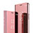 Handytasche Stand Schutzhülle Leder Rahmen Spiegel Tasche für Xiaomi Mi 8 Pro Global Version Rosegold