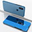 Handytasche Stand Schutzhülle Leder Rahmen Spiegel Tasche für Xiaomi Mi Mix 3 Hellblau