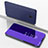 Handytasche Stand Schutzhülle Leder Rahmen Spiegel Tasche für Xiaomi Redmi 8A Violett