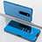 Handytasche Stand Schutzhülle Leder Rahmen Spiegel Tasche für Xiaomi Redmi K20 Pro Hellblau