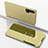 Handytasche Stand Schutzhülle Leder Rahmen Spiegel Tasche L02 für Huawei Nova 6 5G Gold