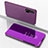 Handytasche Stand Schutzhülle Leder Rahmen Spiegel Tasche L02 für Huawei Nova 6 5G Violett