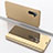 Handytasche Stand Schutzhülle Leder Rahmen Spiegel Tasche L02 für Samsung Galaxy Note 10 5G Gold