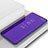 Handytasche Stand Schutzhülle Leder Rahmen Spiegel Tasche L02 für Samsung Galaxy S10 Violett