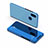 Handytasche Stand Schutzhülle Leder Rahmen Spiegel Tasche L02 für Xiaomi Mi Max 3 Hellblau