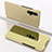 Handytasche Stand Schutzhülle Leder Rahmen Spiegel Tasche M01 für Huawei Nova 5T Gold