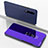 Handytasche Stand Schutzhülle Leder Rahmen Spiegel Tasche M01 für Samsung Galaxy A70S Violett