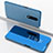 Handytasche Stand Schutzhülle Leder Rahmen Spiegel Tasche M02 für Oppo R17 Pro Blau