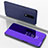 Handytasche Stand Schutzhülle Leder Rahmen Spiegel Tasche M02 für Oppo RX17 Pro Violett