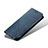 Handytasche Stand Schutzhülle Stoff B03S für Samsung Galaxy S22 5G Blau