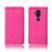 Handytasche Stand Schutzhülle Stoff für Nokia 7.1 Plus Pink