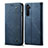 Handytasche Stand Schutzhülle Stoff für Realme X50 Pro 5G Blau