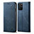 Handytasche Stand Schutzhülle Stoff für Samsung Galaxy S10 Lite Blau