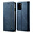Handytasche Stand Schutzhülle Stoff für Samsung Galaxy S20 Plus 5G Blau