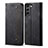 Handytasche Stand Schutzhülle Stoff für Samsung Galaxy S22 Plus 5G Schwarz