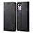 Handytasche Stand Schutzhülle Stoff für Xiaomi Mi 12 5G Schwarz