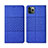 Handytasche Stand Schutzhülle Stoff H01 für Apple iPhone 11 Pro Blau