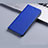 Handytasche Stand Schutzhülle Stoff H01 für Apple iPhone 13 Mini Blau