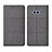 Handytasche Stand Schutzhülle Stoff H01 für Samsung Galaxy S10e Grau
