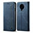 Handytasche Stand Schutzhülle Stoff H01 für Xiaomi Poco F2 Pro Blau