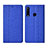 Handytasche Stand Schutzhülle Stoff H02 für Huawei Nova 4e Blau