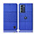Handytasche Stand Schutzhülle Stoff H12P für Motorola Moto G200 5G Blau