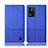 Handytasche Stand Schutzhülle Stoff H12P für Oppo K9X 5G Blau