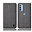 Handytasche Stand Schutzhülle Stoff H13P für Motorola Moto G31 Grau