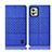 Handytasche Stand Schutzhülle Stoff H14P für Motorola Moto G32 Blau