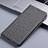 Handytasche Stand Schutzhülle Stoff H21P für Sony Xperia 10 Plus Grau