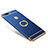 Hülle Luxus Metall Rahmen und Kunststoff mit Fingerring Ständer für Huawei Honor V8 Blau