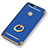 Hülle Luxus Metall Rahmen und Kunststoff mit Fingerring Ständer für Huawei Honor V8 Blau