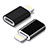 Kabel Android Micro USB auf Lightning USB H01 für Apple iPhone 11 Pro Max Schwarz