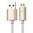 Kabel USB 2.0 Android Universal A08 Gold