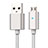 Kabel USB 2.0 Android Universal A08 Silber