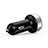 Kfz-Ladegerät Adapter 2.4A Dual USB Zweifach Stecker Fast Charge Universal Schwarz