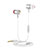 Kopfhörer Stereo Sport Ohrhörer In Ear Headset H25 Silber