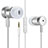 Kopfhörer Stereo Sport Ohrhörer In Ear Headset H31 Silber