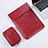 Leder Handy Tasche Sleeve Schutz Hülle für Apple MacBook 12 zoll Rot