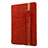 Leder Hülle Schreibzeug Schreibgerät Beutel Halter mit Abnehmbare Gummiband P02 für Apple Pencil Apple iPad Pro 12.9 (2017) Rot
